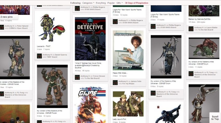 geeky pinterest page