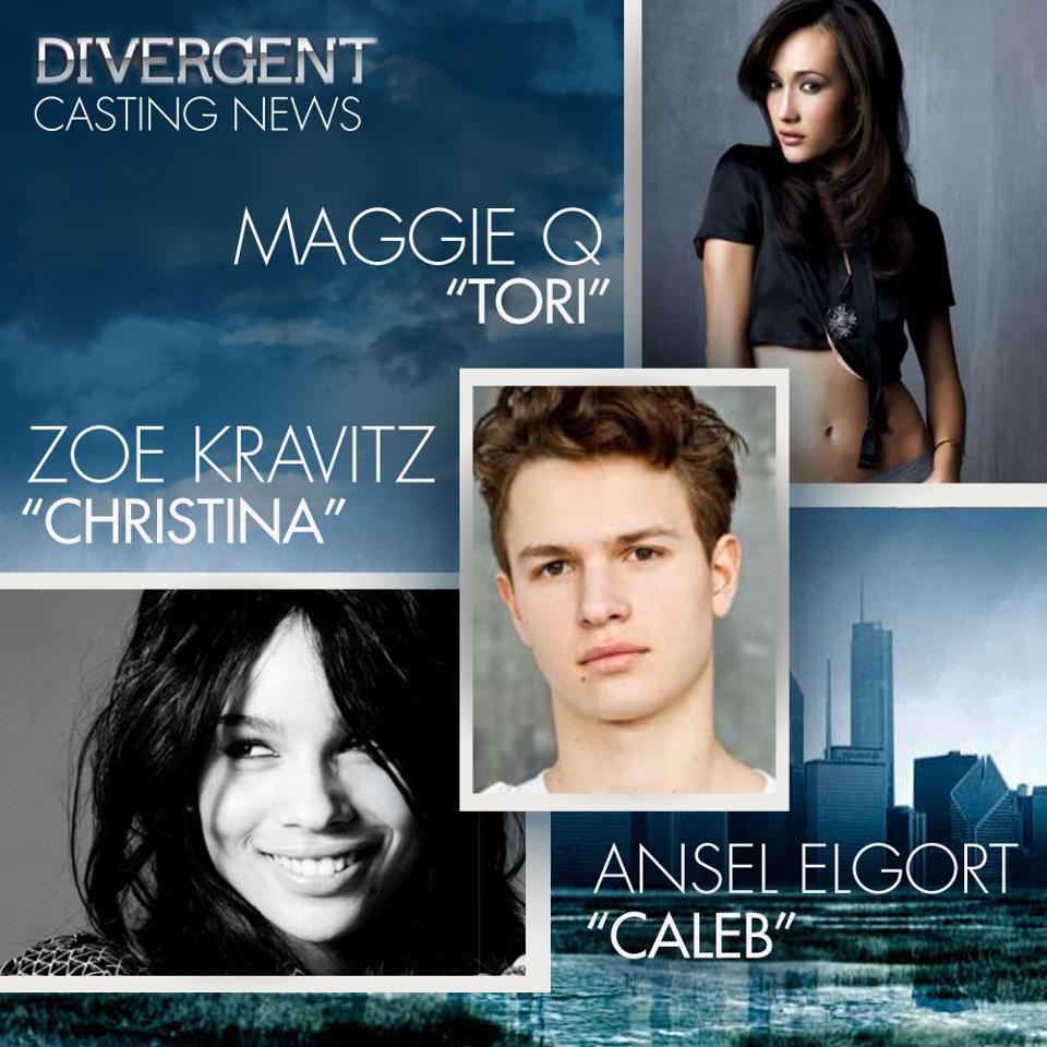 Divergent Casting News, Zoe Kravitz, Maggie Q, Ansel Elgort